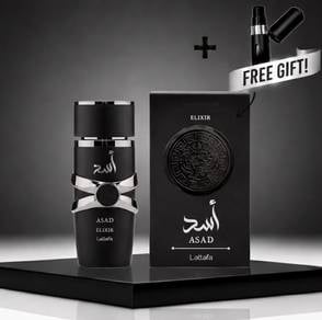 Asad Elixir by Lattafa 100ml EDP for Men+Free Gift