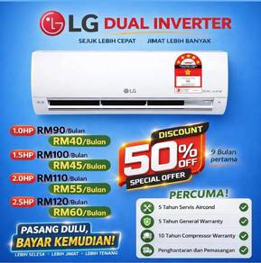 Aircond LG Dual Inverter (ALMAPNG)