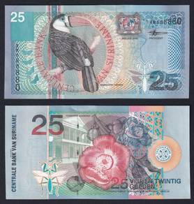 Suriname 25 Gulden year 2000  -  unc
