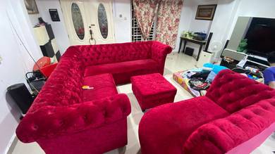 Sofa merah (full set)