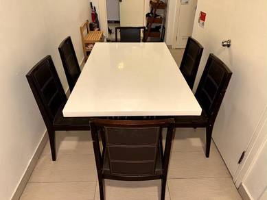 Marble Table with 6 Chairs