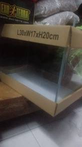 aquarium tank 30cm cc crystal clear glass baru