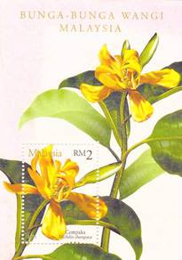 Miniature Sheet Scented Flower Malaysia 2001