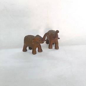 Vintage Brass Elephant a pair