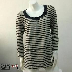 Villand Stripes Blouse long sleeve Baju