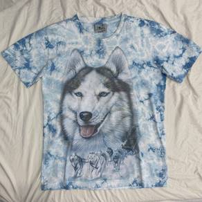 Pre-loved Rock Nature Wolf Tie Dye Tshirt M Size