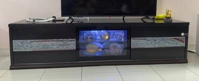 Modern Glossy Black TV Cabinet w LED Display