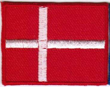 Flag Denmark Nation Emblem Badge Iron On Patch