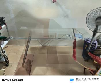 Glass Top Dining Table 