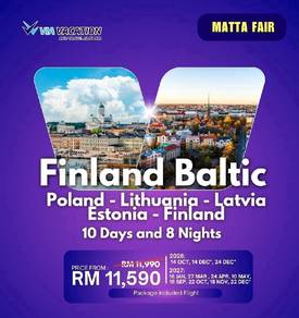 10D8N FINLAND BALTIC 5 COUNTRY With FLIGHT 