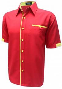 Baju Kemeja Korporat F1 Lelaki FC891 Red Yellow