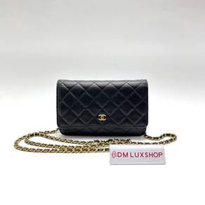 Preloved Chanel Black Caviar Classic WOC GHW