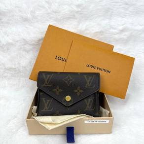 LV Victorine Brown Monogram Compact Wallet RFID