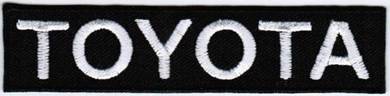 Toyota Text Logo WHITE #TB Motor Car Badge Patch