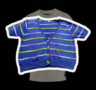 Blue Striped Cardigan