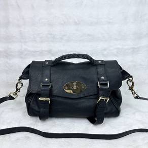 Mulberry Alexa Black Satchel Bag in GHW