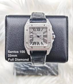 Cartier Santos 100 — Full Setting Diamond