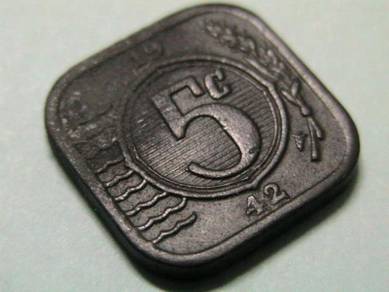 Netherlands 5 Cents 1942 (Kod : A0358)