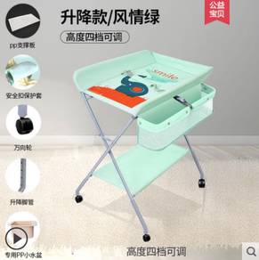 Baby Portable Changing Stand Adjustable Rollers