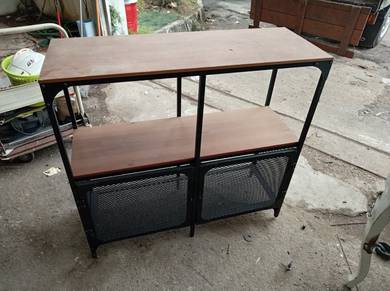 2 Level 4FT Wooden Steel Frame Cabinet TF415