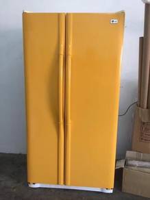 Orange Color Side by Side Refrigerator Fridge LG