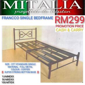Katil Single Besi Modern Design Berkualiti Tinggi