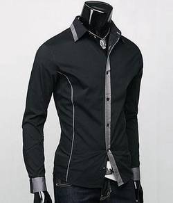 A0538 KEMEJA HITAM LENGAN PANJANG WORK SHiRTS 🔥