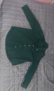 dark green blouse