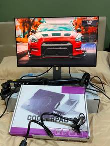 Dell U2414H monitor + Monitor Arm + Cooler Pad