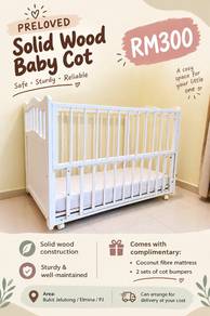 Baby cot solid wood