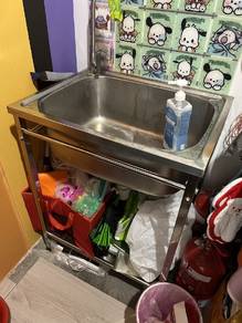 SS kitchen sink and tap