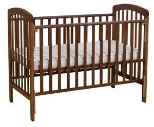 Baby Cot (Brown) - Meranti solid wood, 0-18mo