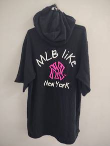 MLB New York Yankees Short Sleeve Hoodie Black