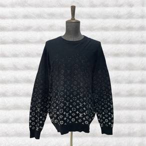 LV Full Monogram Black Gradient Crewneck Sweater
