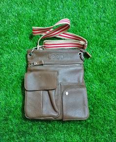 Jeep leather crossbody sling bag 
