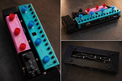 CUSTOM PORTABLE PEDALBOARD GUITAR–Full Set Ready!!