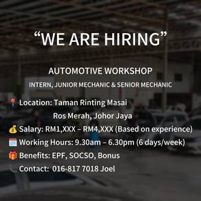 Mekanik Kereta / Forman / Pembantu Mekanik JB