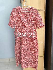 Floral  midi length wrap dress
