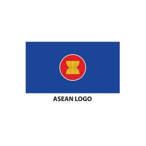Bendera ASEAN Logo (Polyester) 3 x 5ft