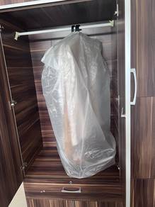 Wooden Wardrobe with Multiple Compartments