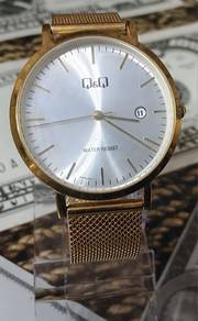 Q&Q Gold Mesh Watch A466J