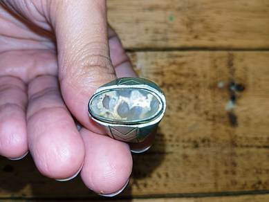 Cincin Akik Sulaiman Kurung / Badar Lumut Putih Kr
