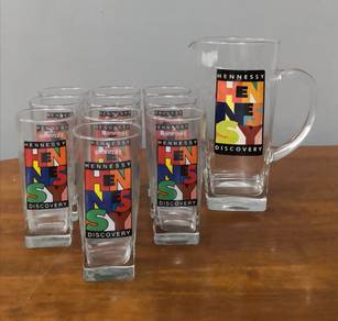 Hennessy discovery pitcher glass set