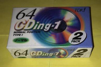 2 TDK 64 CDing-1 BLANK CASSETTES Kaset
