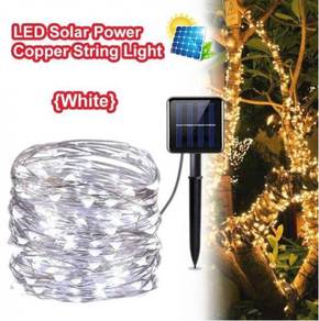 WHITE SOLAR LiGHT 8 MODE 200 LED 20M GARDEN LAMP