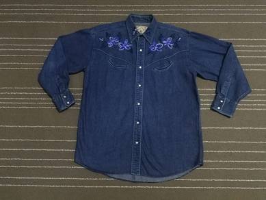 Vintage STEADFAST WEST POINTER smile denim L