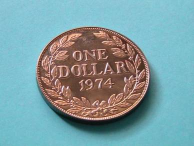 One Dollar Republic of Liberia 1974 (Proof coin)