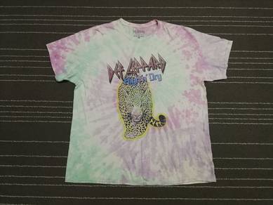 Def Leppard High n DRY tie die tee XL 1872