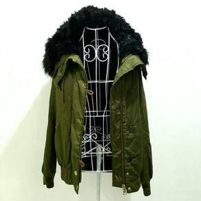 Topshop Army Green Bomba Jacket