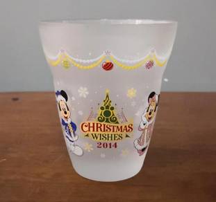 Disney Christmas wishes 2014 frosted glass cup